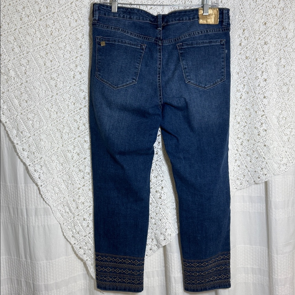 Anne Klein Dark Blue Skinny Ankle Jeans - Picture 5 of 8